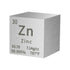 Zinc Cube Metal Density Cubes, Pure High Density Element Cube for Element Collections and Lab Experiment