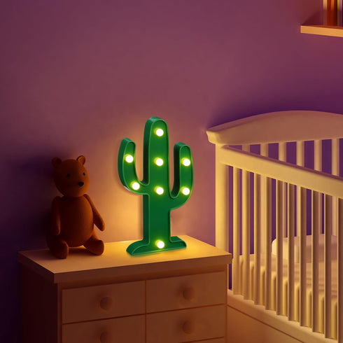 2 Home(10 5.71 Inch) Riakrum Pcs LED Night Light LED Cactus Light Mexican Party Decorations Cinco De Mayo Decorations