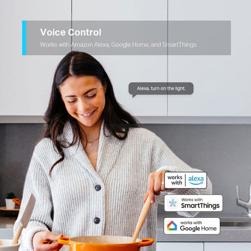 TP-Link Tapo Smart Dimmer Switch, Single Pole, Neutral Wire Required, 2.4GHz Wi-Fi, Compatible with Alexa & Google Home