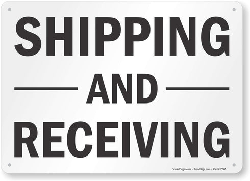 SmartSign "Shipping And Receiving" Sign, 10" x 14" Plastic