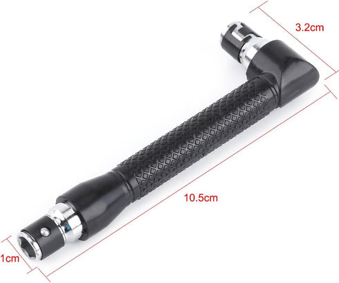 Asixx Hex Socket Wrench, Hex Wrench Socket L-Shape 1/4 Inch Hex Socket Wrench Double Head For Screwdriver Bits Hand Tool by Asixxsix