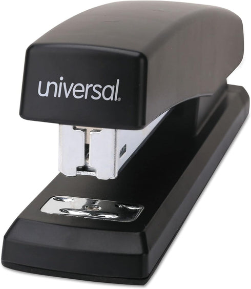 Universal 43118 Economy Full-Strip Stapler, 20-Sheet Capacity, 3-Inch Throat, Black by Universal