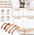 MroMax Wood Pull Knobs 10Pcs - 96mm Hole Distance, 125mm Length Cabinet Handles for Dresser Drawer