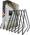 Book Organizer Magazine Holder, Desktop File Sorter, Bookshelf Bookends, Telescopic Bookend 7 Section (Black)