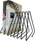 Book Organizer Magazine Holder, Desktop File Sorter, Bookshelf Bookends, Telescopic Bookend 7 Section (Black)