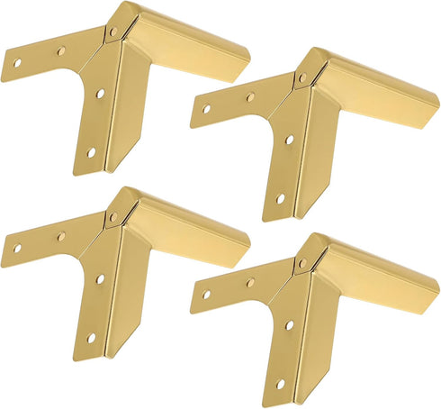 Generic 4pcs Metallic Gold Metal Sofa Legs 10cm Y-Shape Furniture Feet Support for