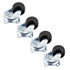 Luomorgo 1 inch Dia Swivel Caster Wheels, Heavy Duty 8pcs, Rubber Base with Rectangle Top Plate & Bearing