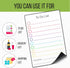 Dry Erase Small Magnetic To Do List White Board A5 for Fridge, Lined Dry Erase Todo List, Daily Planner