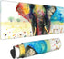 Watercolor Cool Elephant Large Mouse Pad Non-Slip Gaming Mousepad Rubber Base Keyboard Mouse Desk Mat Large Desk Mat Desk Pad Protector 31.5 x 11.8 inch by HANGWWZQ