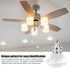 Fukaisu 2pcs Crystal Ceiling Fan Chain Extenders, Decorative Light Pull Strings Extension with Elegant Crystal Pendants