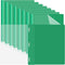 Teling 48 Pcs Clear Front Report Covers with Prongs, Plastic Presentation Folders, 3 Prong Resume Portfolio Folder for