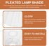 E27 9.84X9.84X6.29In Pleated Lamp Shade Chandelier Shade for Floor Lamp Light Cover Softens Light Eye Protection Home