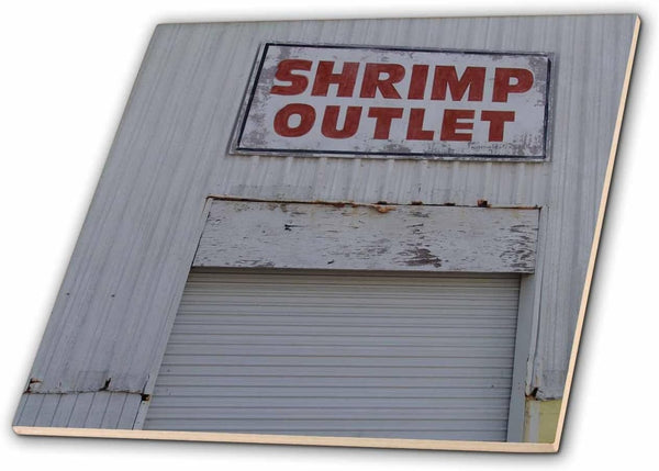 3dRose Fresh Shrimp 8 Inch Ceramic Tile