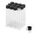 30ml Clear Glass Vials, 12PCS Small Liquid Sample Vial with Screw Caps and Plastic Stoppers, Leak-Proof Test Tubes