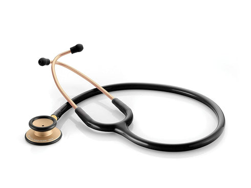 ADC 619CHM Adscope Lite Model 619 Ultra Lightweight Stethoscope, Champagne Finish with Black Tubing