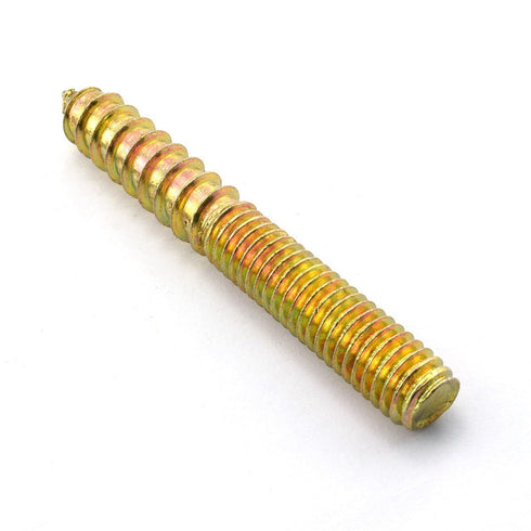 8 Pack 3/8-16 x 3 Inch Hanger Bolts, Double Headed Flat Hexagon Bolts for Wooden Joints
