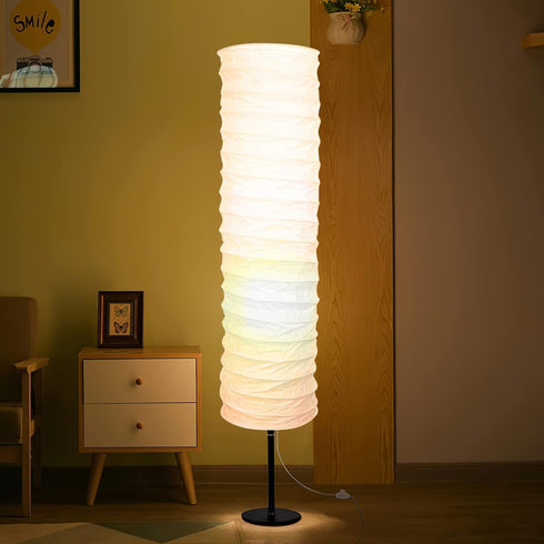 37" Alasum Durable Rice Paper Lamp Shade, Thickened Replacement Cover for Floor Lamps, Tear-Resistant Cylindrical Paper