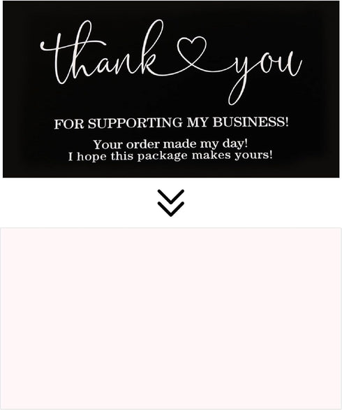 Kexinglu 200 Pack 2" 3.5" Packaging Bulk Thank You Cards for Small Business, x Customer Appreciation Card, Small