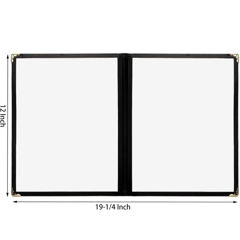 12 8.5 11 Inch 2 4 Nicunom Pcak Restaurant Menu Covers, X Menu Covers, Page View Transparent Menu Holders for Bar Cafe