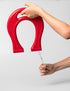 Dowling Magnets Giant Horseshoe Magnet for Kids, 8.5" x 7" x 1.125", Red, Ages 3+
