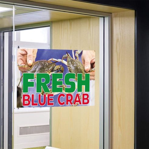 Fastasticdeals 36x24Inches Decal Stickers Multiple Sizes Fresh Blue Crab Outdoor Advertising Printing Industrial Vinyl