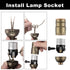 3 Way Lamp Socket Replacement - E26 Threaded Base with Turn Knob for Table & Floor Lamps (Antique Brass)
