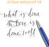 Unibene 6 Pack Glossy Blue Slim Metallic Retractable Ballpoint Pens, 1.0mm Medium Point with 6 Refills