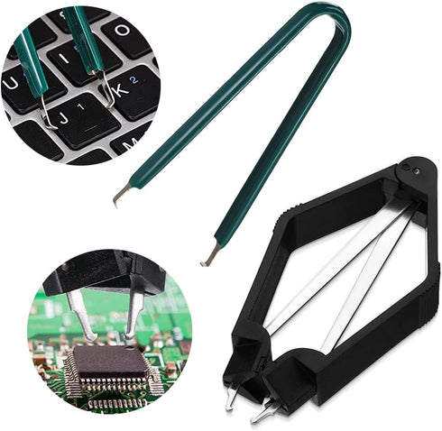 YXQ PLCC IC Extractor& U Shape IC Chip Spring Assisted Puller for Motherboard Circuit Board Component Remover Tool