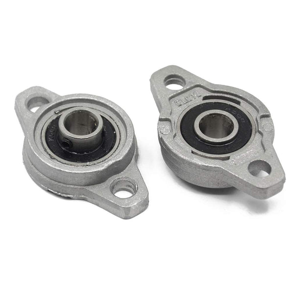 2PCs KFL000 (KFL10) ID10mm Mounted Flange Block Bearings, Zinc Aluminum Alloy Support for 10mm Linear Shaft Rod