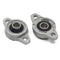 2PCs KFL000 (KFL10) ID10mm Mounted Flange Block Bearings, Zinc Aluminum Alloy Support for 10mm Linear Shaft Rod