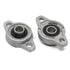 2PCs KFL000 (KFL10) ID10mm Mounted Flange Block Bearings, Zinc Aluminum Alloy Support for 10mm Linear Shaft Rod