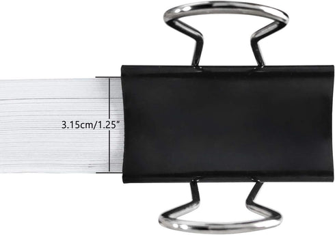 DSTELIN Extra Large Binder Clips, 2.4-Inch, 32 Pack, Big Paper Clamps for Office Supplies, 1.25 Inch Capacity, Black