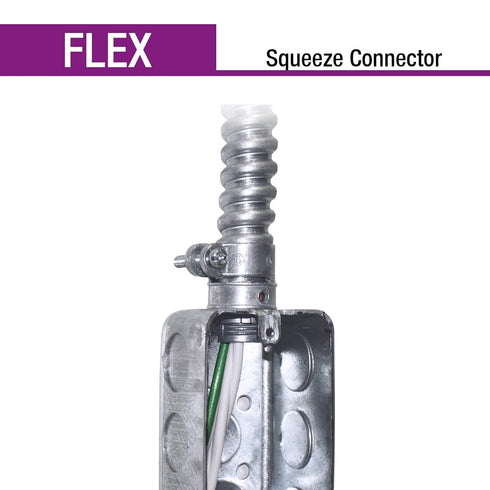 Sigma Electric ProConnex 49407 AC/MC/Flex Squeeze Connector, 1/2-Inch, 1-Pack, Color