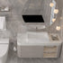 Marble Wallpaper Granite Grey/White Vinyl Film, Self-Adhesive for Kitchen Cabinet Countertops, Waterproof 15.8"x118"