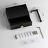 VOLDRA Toilet Paper Holder with Shelf Black Wipes Dispenser for Bathroom Stainless Steel Toilet Paper Holder