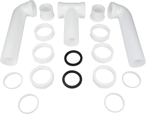 Danco 50974 Plastic Center Outlet Waste Drain Pipe, 1-1/2 in, White