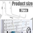 24 Pcs White Pegboard Hooks, Long L Shape Accessories Compatible with IKEA Skadis for Home Office Storage