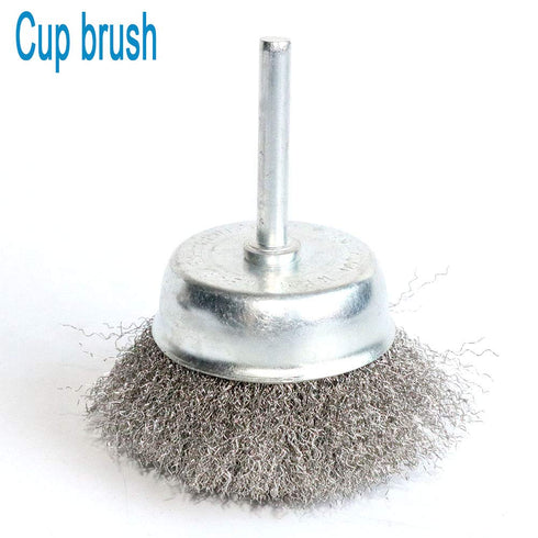 Stainless Steel Wire Wheel Brush Kit & Crimped Cup Brush for Drill, 0.0059 Inch Fine Wire, 7pcs