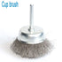 Stainless Steel Wire Wheel Brush Kit & Crimped Cup Brush for Drill, 0.0059 Inch Fine Wire, 7pcs
