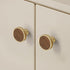 2 Pcs Bronze Walnut Round Drawer knob Zinc Alloy Base pulls Cabinet Handles