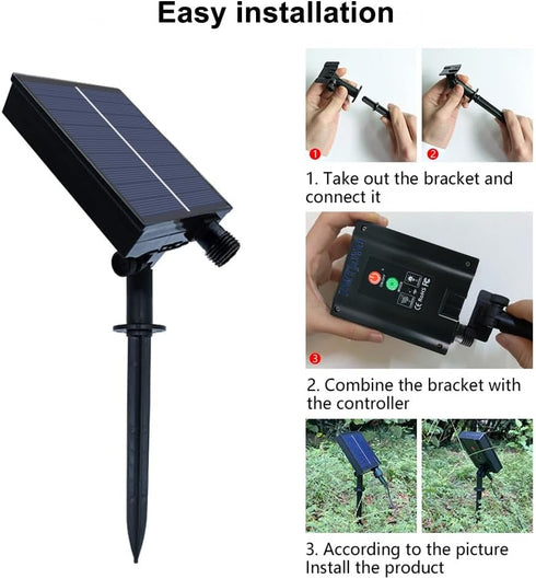 BMTJOVO Waterproof,9.8ft Remote,Timer,8 IP65 Solar LED Strip Lights Outdoor Warm White Solar Powered Strip Lights