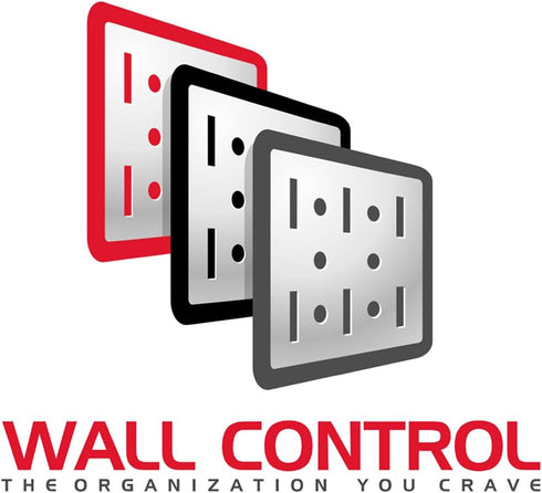 Wall Control 3in Reach U-Hook Accessory, “U” Shaped Slotted Metal Pegboard Hook - Red
