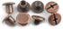 LQ Industrial 120pcs Chicago Screw Slotted Philip Head Binding Screws, 5x6mm Red Bronze for DIY Leather Craft