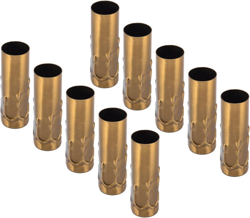 MUNEFE 10Pcs E14 Metal Candle Socket Covers, Candle Lamp Base Tube, Candle Socket Covers for Chandelier Lihtin