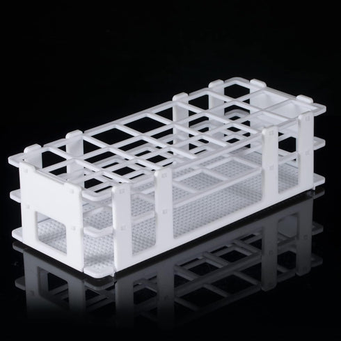 Eowpower 3Pcs Plastic Lab Test Tube Rack Storage Stand, Detachable for 30mm Test Tubes (21 Hole)