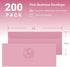 Business Envelopes, 200-Pack #10 Pink Envelopes - Standard Square Flap, Gummed Seal, Perfect for Mailing, Crafts
