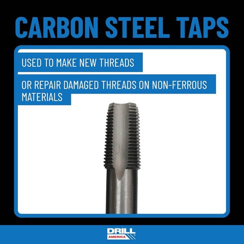 Drill America POU1/8NPTW/DRILL 1/8" Carbon Steel NPT Pipe Tap and High Speed Steel Drill Bit Set