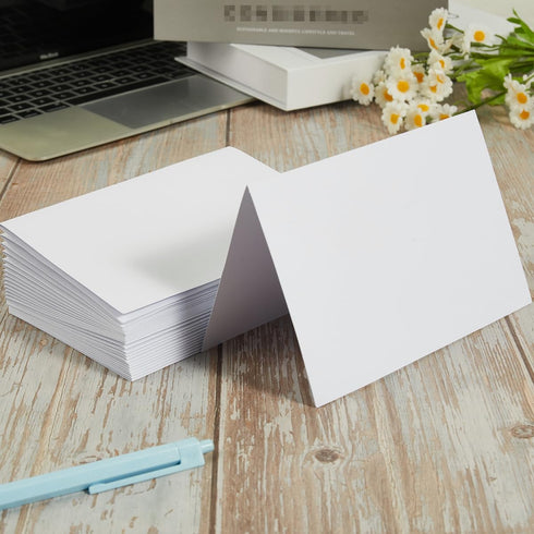 Toperd 50 Pack 4x6 Blank Cards Folded Cardstock Thank You Blank Greeting Cards for Invitations, Wedding, Greeting