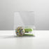 mDesign Small Plastic Home Office Storage Organizer Box with Hinged Lid for Desktops - Holds Pens, Pencils, Sticky