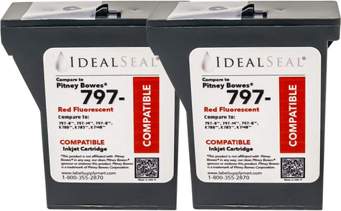 IDEALSEAL Twin Pack Compatible Replacement for PB Ink k7m0 Cartridge for PB Postage Machine